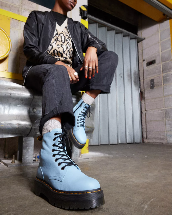 obuwie niebieska pisa F28B130 Jadon Boot Piza skórzane platformy mężczyźni Dr. Martens